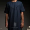 Jubah Pria Premium Hunais Lengan Pendek Jafar Series BLUE BLACK 1 Navy