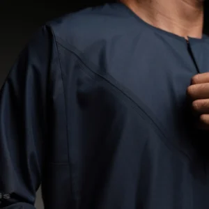 Jubah Pria Premium Hunais Lengan Panjang Jafar Series BLUE BLACK 3 Navy