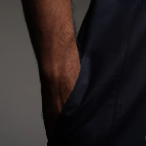 Jubah Pria Premium Hunais Lengan Pendek Jafar Series BLUE BLACK 3 Navy