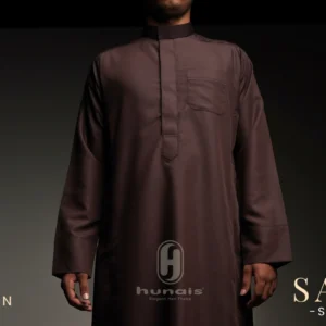 Jubah Pria Premium Hunais SAHL Series Lengan Panjang BROWN 1 Coklat