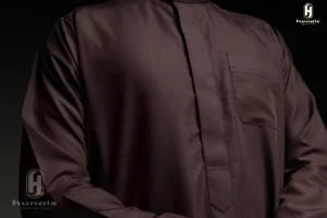 Jubah Pria Premium Hunais SAHL Series Lengan Panjang BROWN 2 Coklat