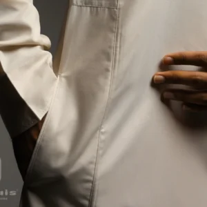 Jubah Pria Premium Hunais Lengan Panjang Jafar Series Beige 3 Cream