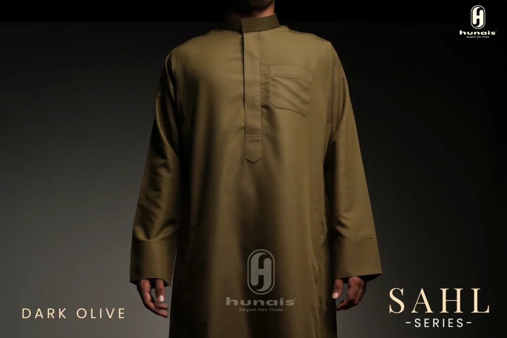 Jubah Pria Premium Hunais SAHL Series Lengan Panjang DARK OLIVE 1 Army
