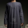 Jubah Pria Premium Hunais Lengan Panjang Jafar Series Grey Stone 1 slim fit