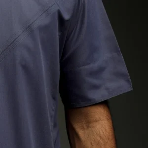 Jubah Pria Premium Hunais Lengan Pendek Jafar Series biru indogo 2 Denim