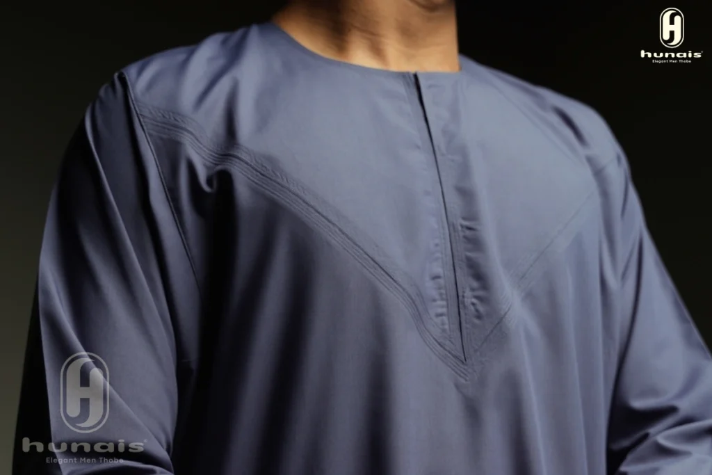 Jubah Pria Premium Hunais Lengan panjang Jafar Series Indigo 2