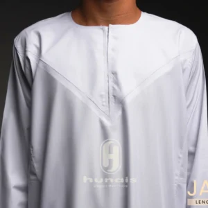 Jubah Pria Premium Hunais Lengan panjang Jafar Series Putih WHITE 1