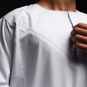 Jubah Pria Premium Hunais Lengan panjang Jafar Series Putih WHITE 2