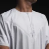 Jubah Pria Premium Hunais Lengan Pendek Jafar Series Putih 2 white