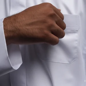 Jubah Pria Premium Hunais SAHL Series Lengan Panjang Putih 2 WHITE