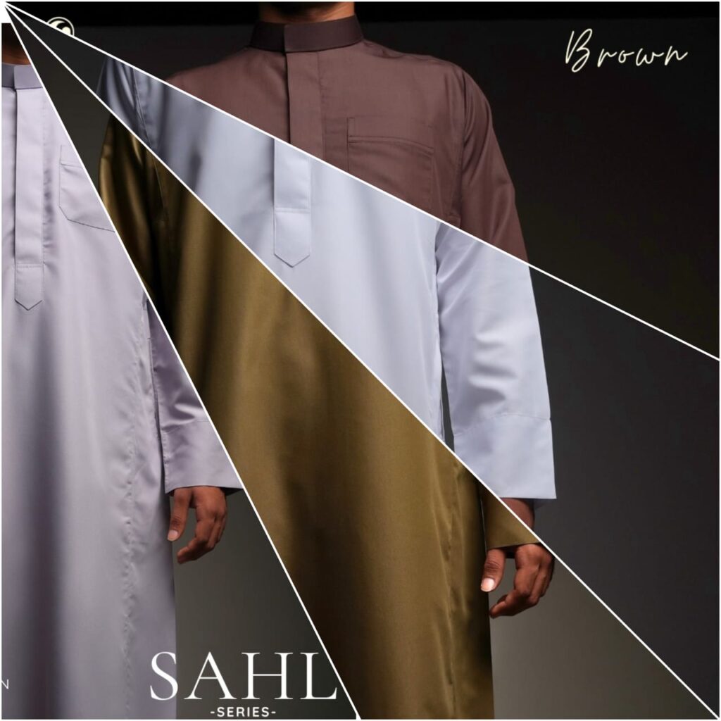 Jubah Pria Premium Hunais SAHL Series Lengan Panjang slim fit