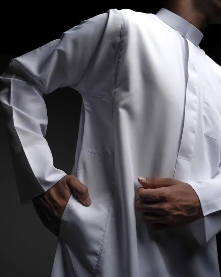 Jubah-saudi sahl putih Hunais